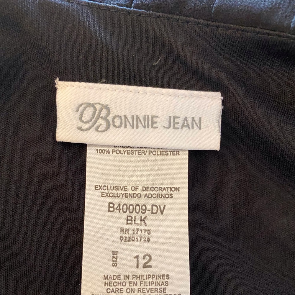 BONNIE JEAN Girls black and white dressy dress. - Picture 6 of 6